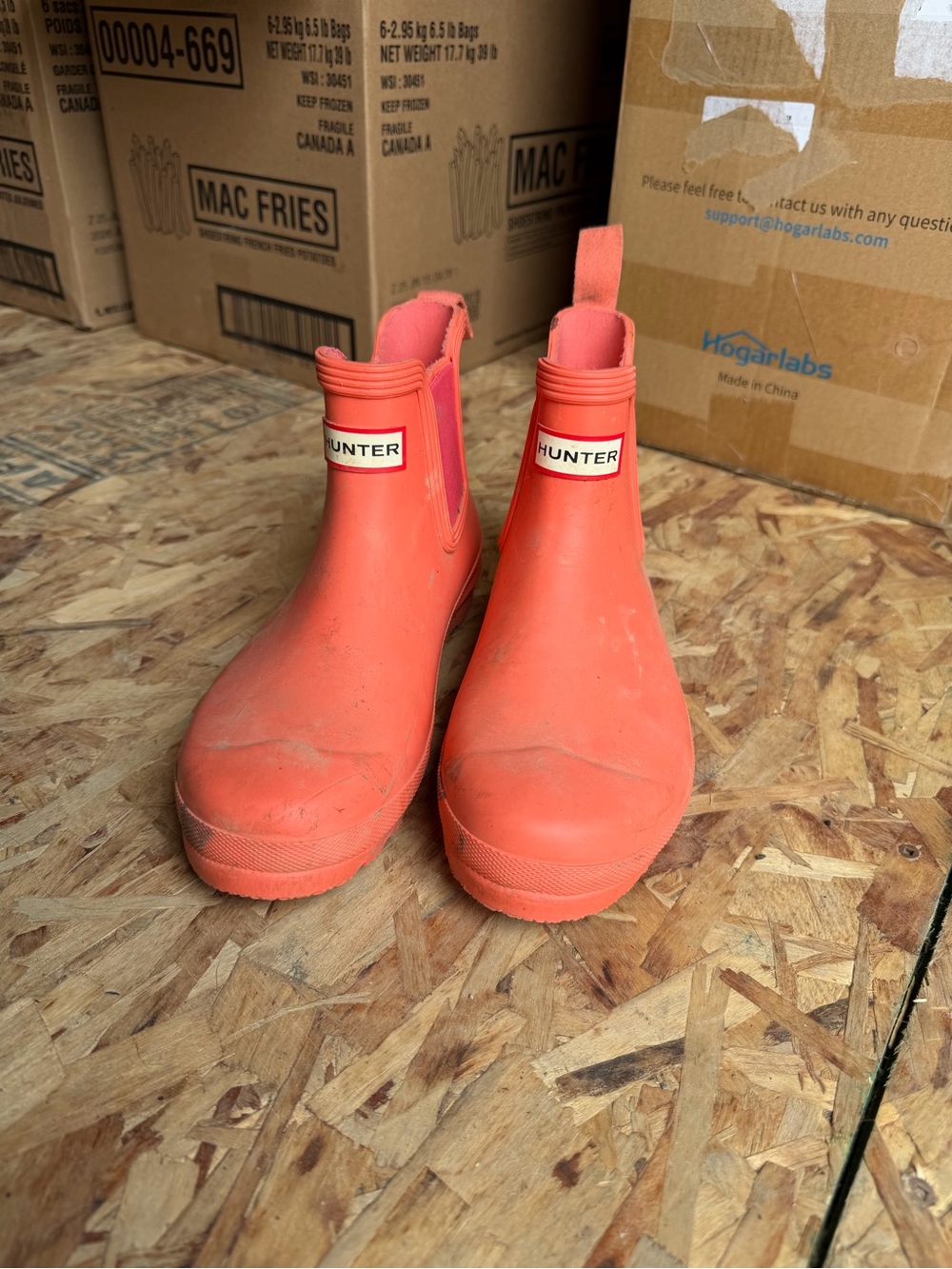 Women’s Hunter pink Short Rain Boots